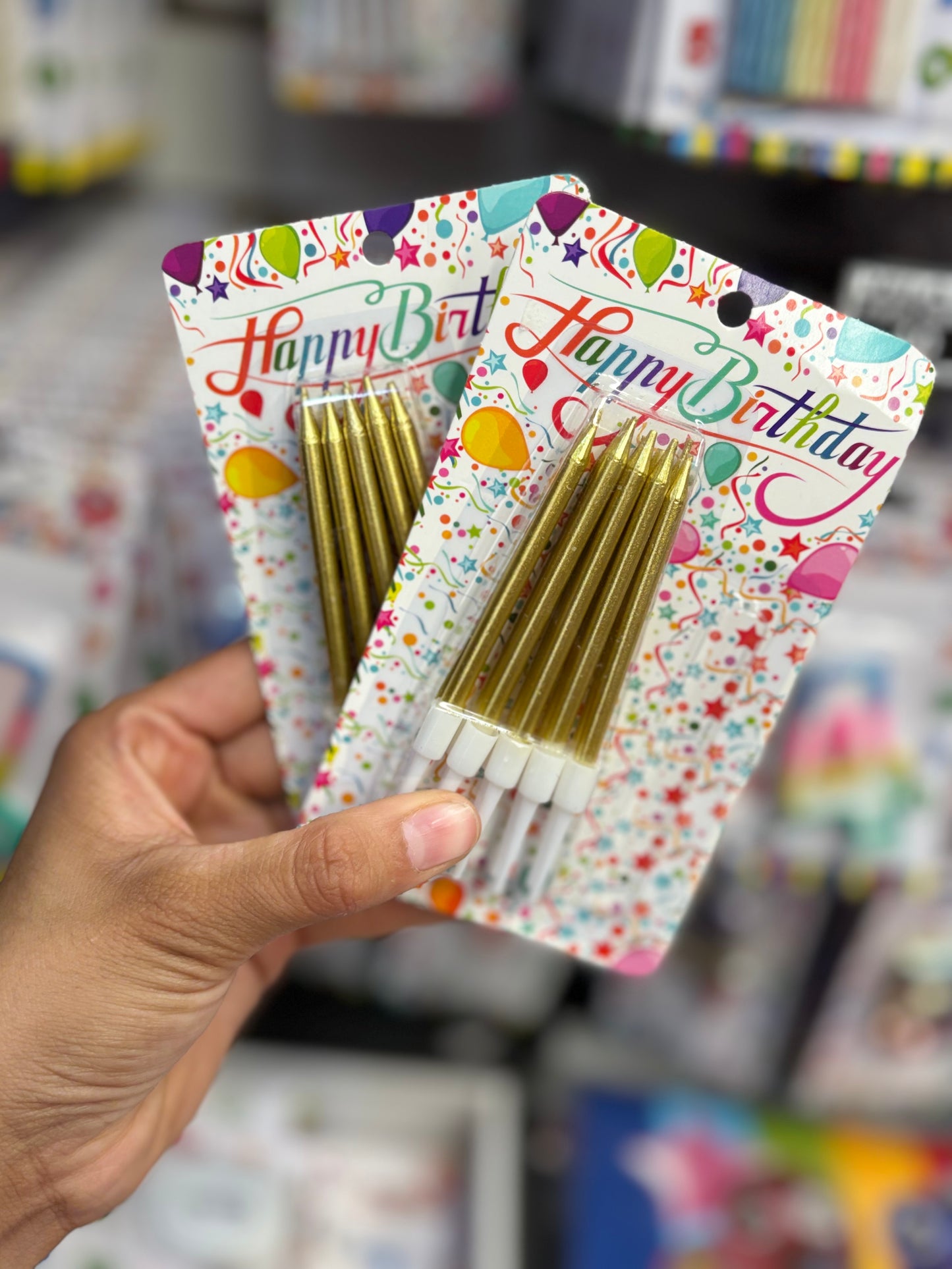 Velitas para pastel doradas