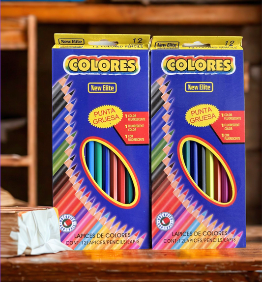 Colores de Madera Punta Gruesa 12 Piezas