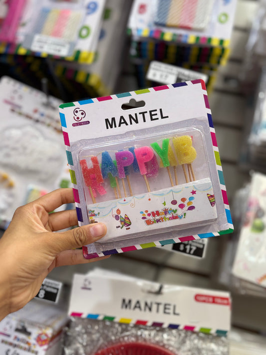 Velas para pastel happy birthay