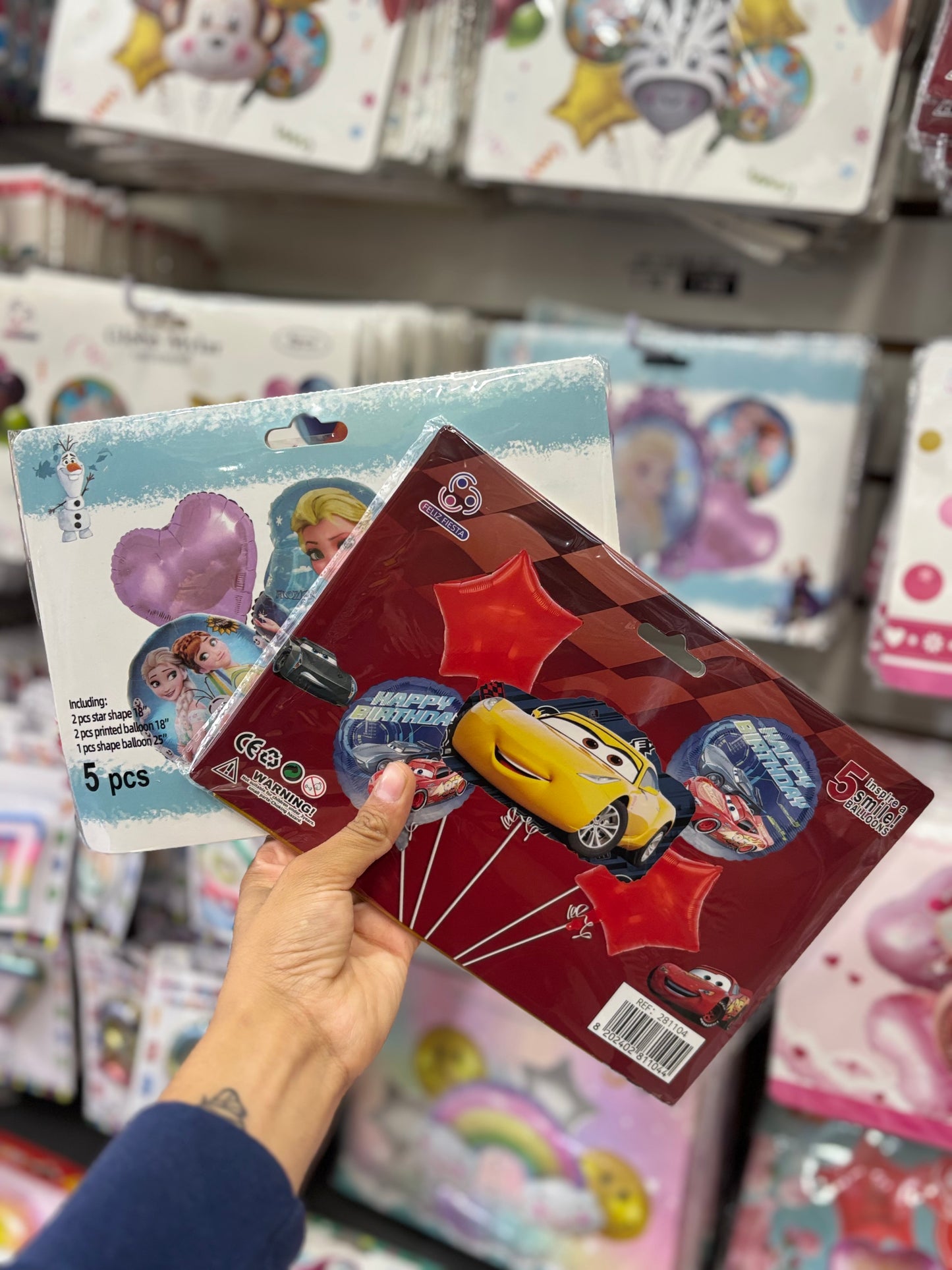 Kit de globos 5 pz (CARS)